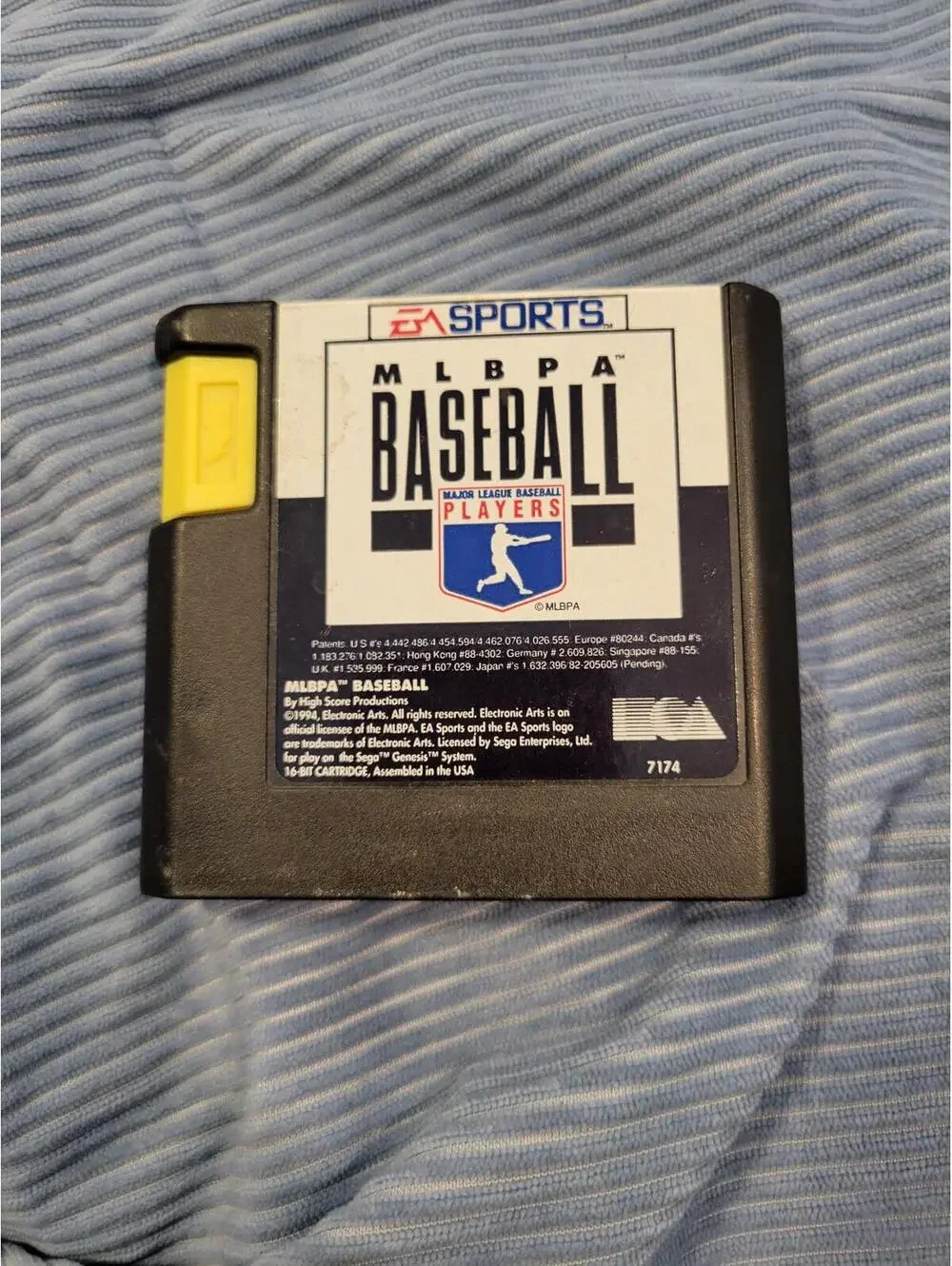 MLBPA Baseball Sega Genesis Game Cartridge